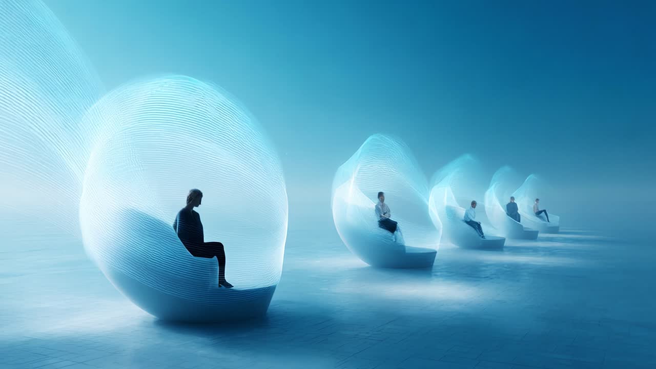 Futuristic Workspace Design: Exploring Innovative Pod Concepts with Enhanced Technology Integration and Ergonomic Seating for a Unique Productivity Experience