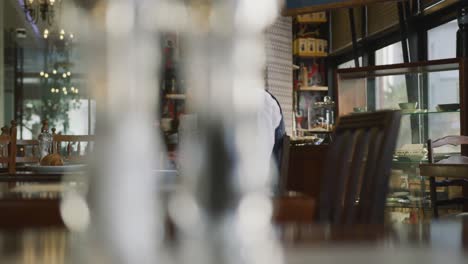 young professional man in a cafe