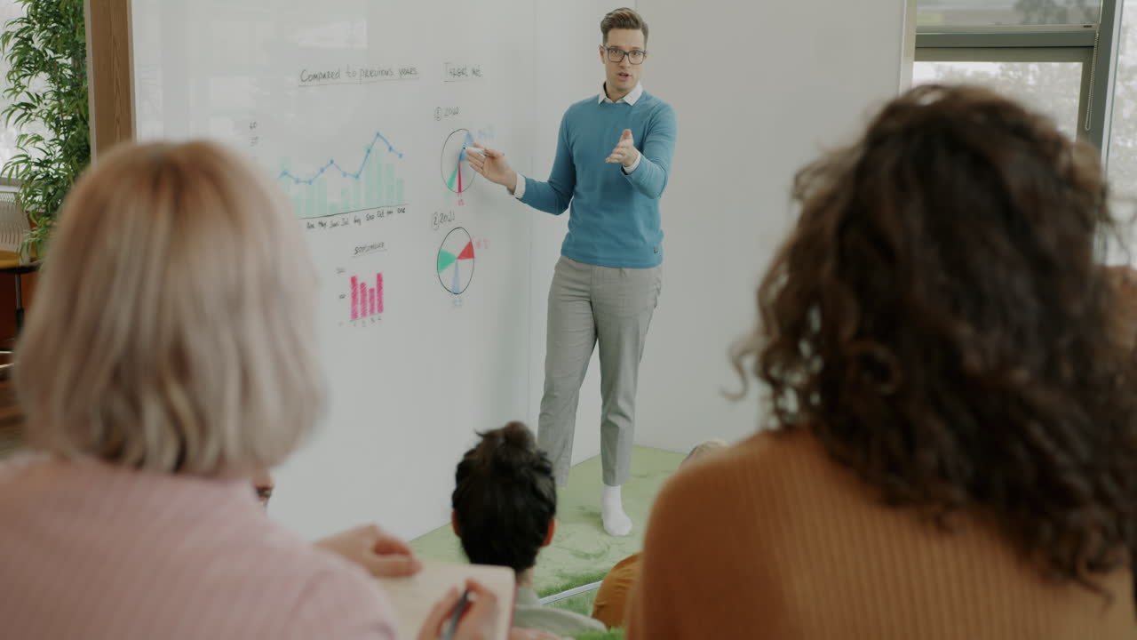 presentación de negocios en la oficina