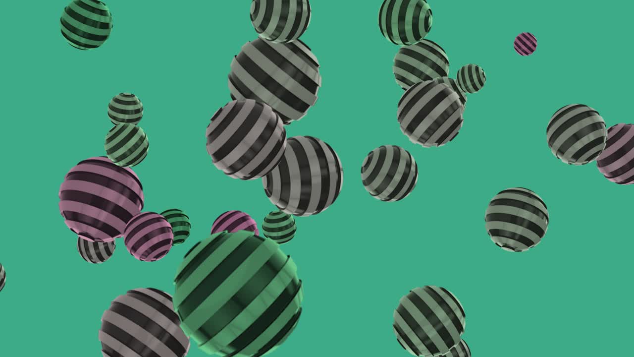 Advancing balls - Many balls spinning around and moving forward - Abstract colorfull spheres animation - 4K Abstract geometric shapes frame, Clean Abstract Particle Frame Loopable Blue Background,