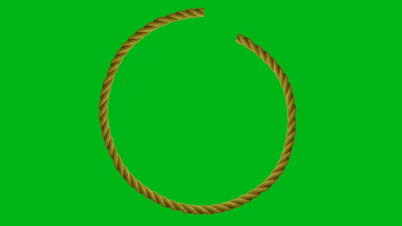 녹색 화면 배경으로 나선 로프 모션 그래픽