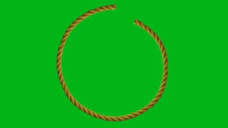 spiral rope motion graphics with green screen background