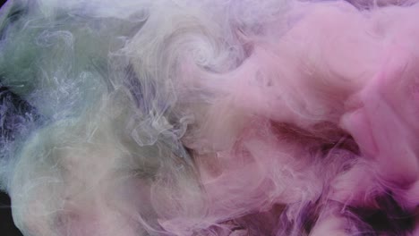 el logotipo de la explosión de vapor revela la mezcla de tinta y agua rosa y blanco