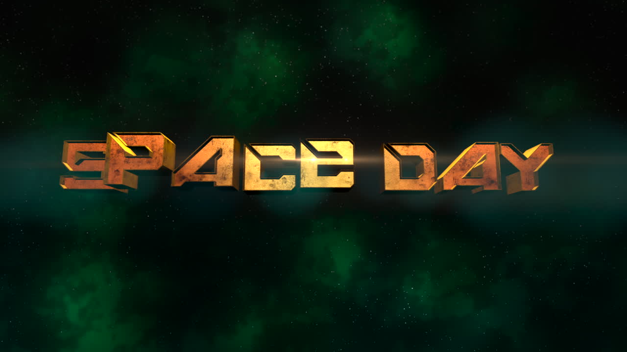 día espacial con nubes de color verde oscuro en la galaxia