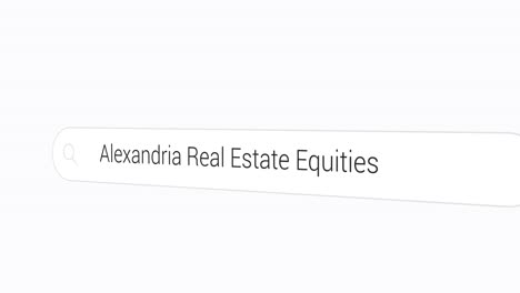 Typing-Alexandria-Real-Estate-Equities-on-the-Search-Engine