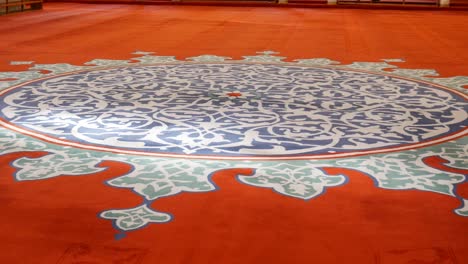 islamic carpet design in a mosque