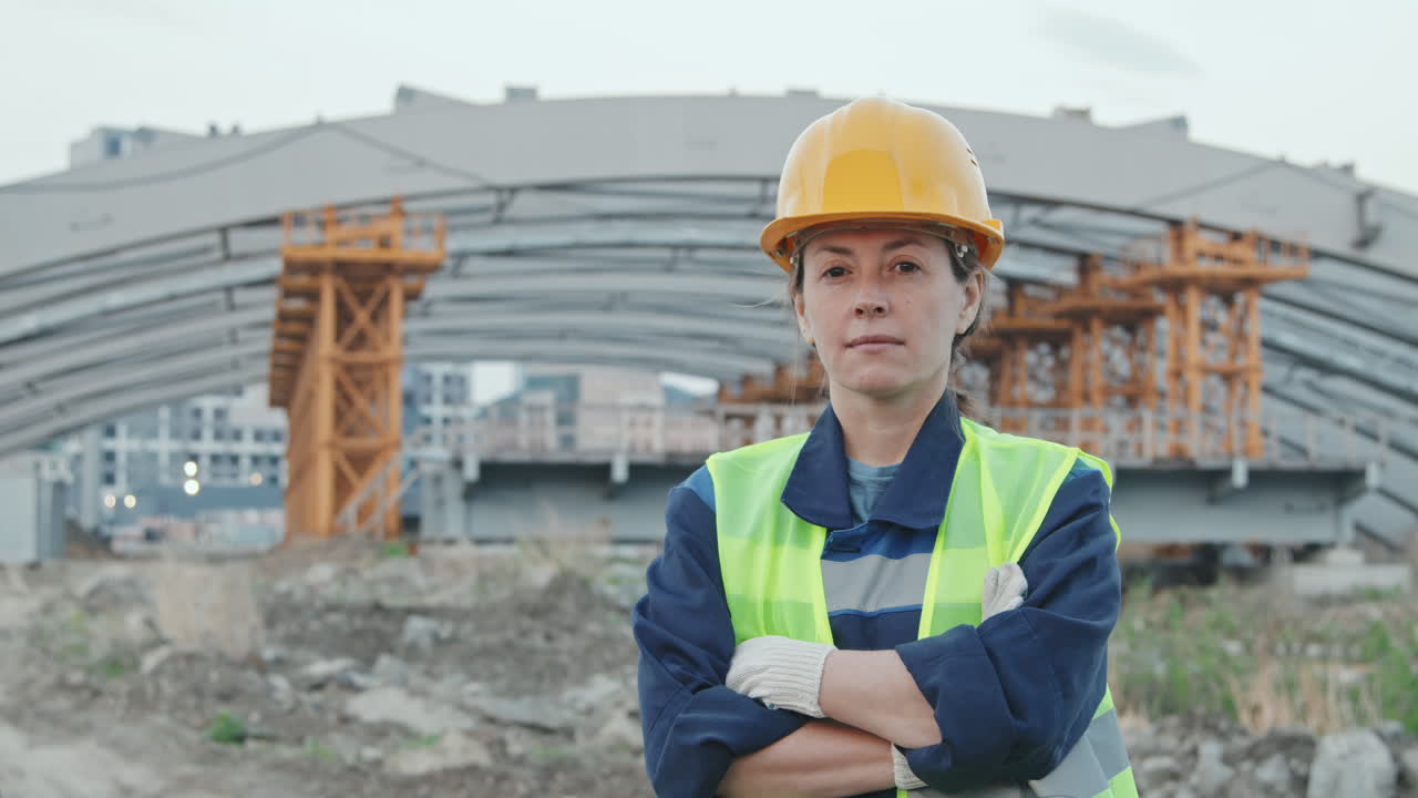Female Supervisor at Construction Site