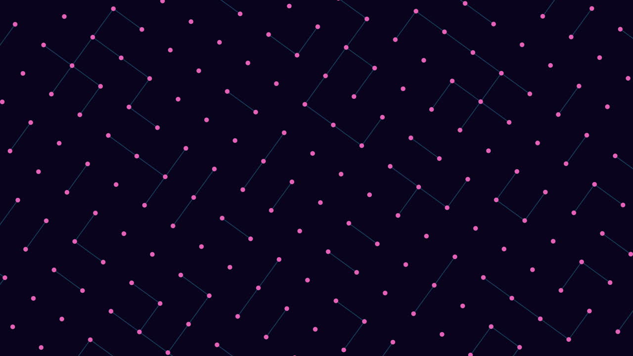 Digital fantasy geometric grid pattern with neon dots