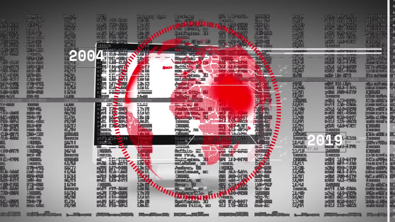 화살표의 애니메이션과 지구와 그리드에 대한 데이터 처리