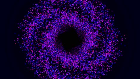 abstract colorful tunnel of dots