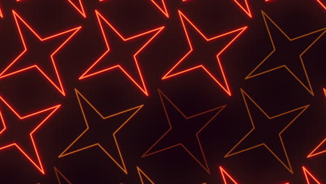 a striking image displaying a pattern of red neon stars against a black background, creating a visually appealing and vibrant display