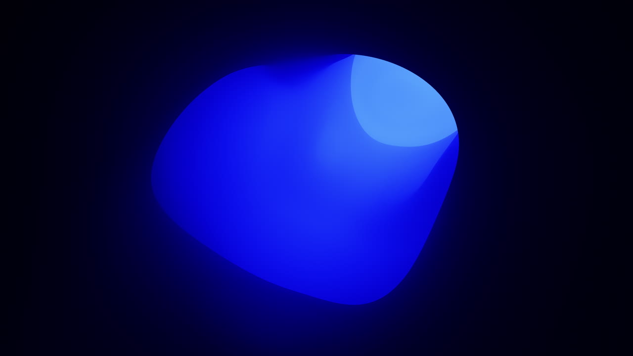 Illuminating blue light shines in the darkness