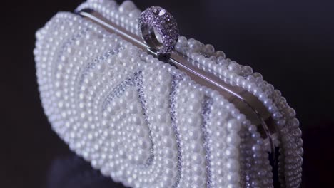 a pouch encrusted with pearls and diamonds