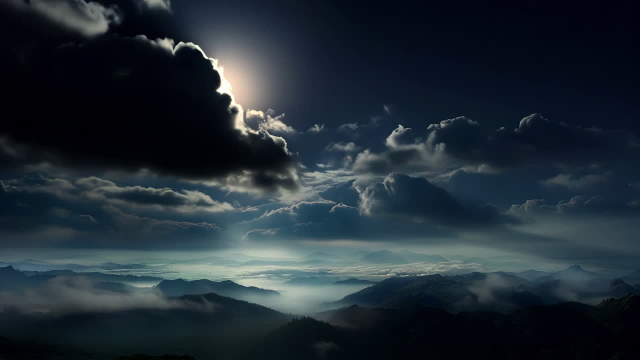 타임스: 보름달이 있는 어두운 밤