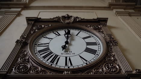 grand empty hallway and vintage clock