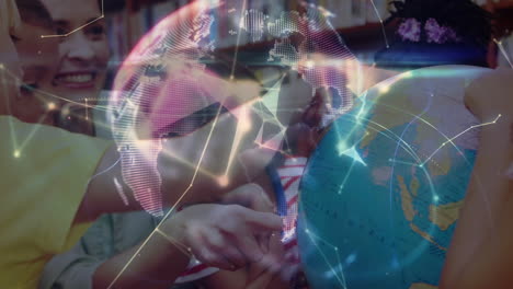 animación de redes de conexiones a través de diversas maestras y escolares que leen el mundo