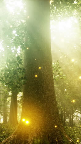 magical forest with fireflies