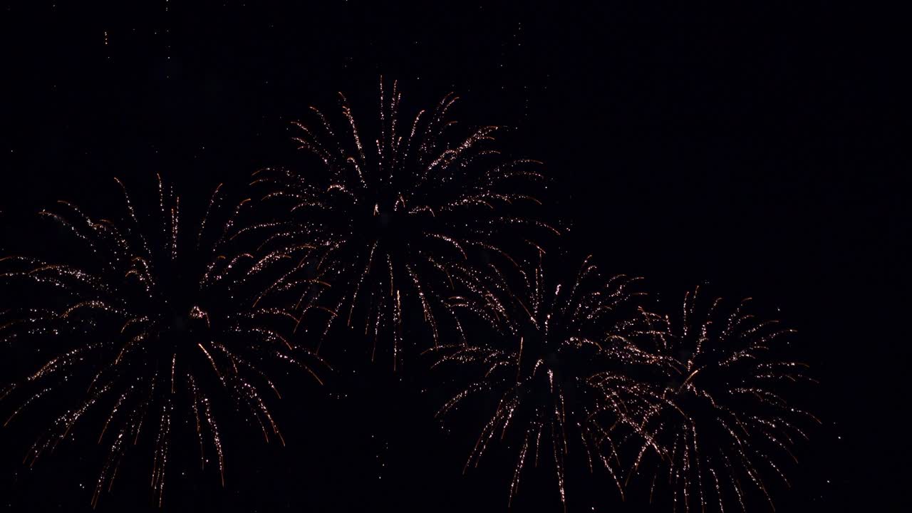 Beautiful colourful fire work display at night for celebration in festival