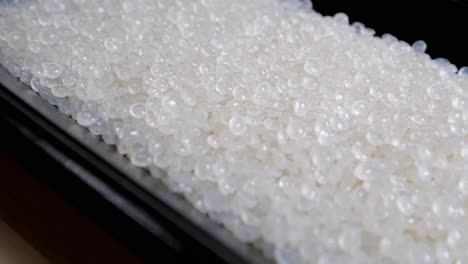 plastic granule. raw materials for recycled plastic are used in manufacturing.