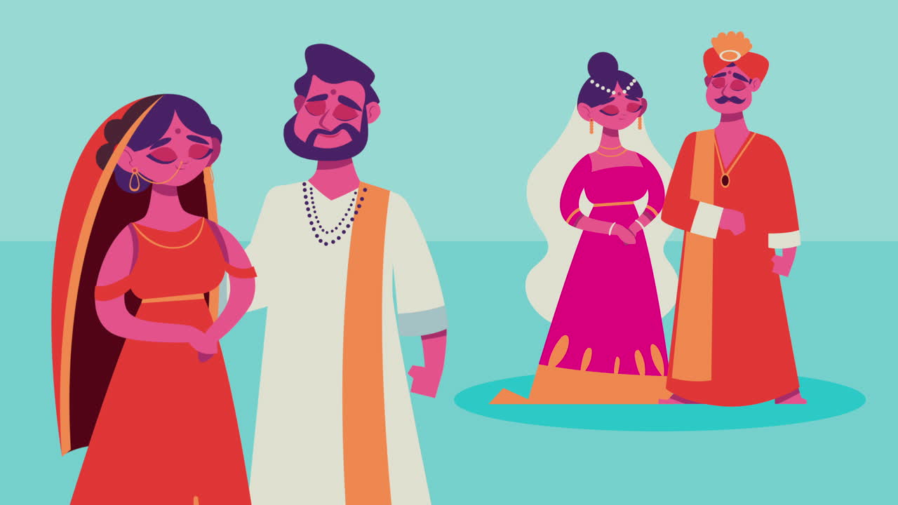 pareja de bodas indias