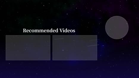 espacio galaxia tarjeta de finalización pantalla de finalización gráficos de movimiento