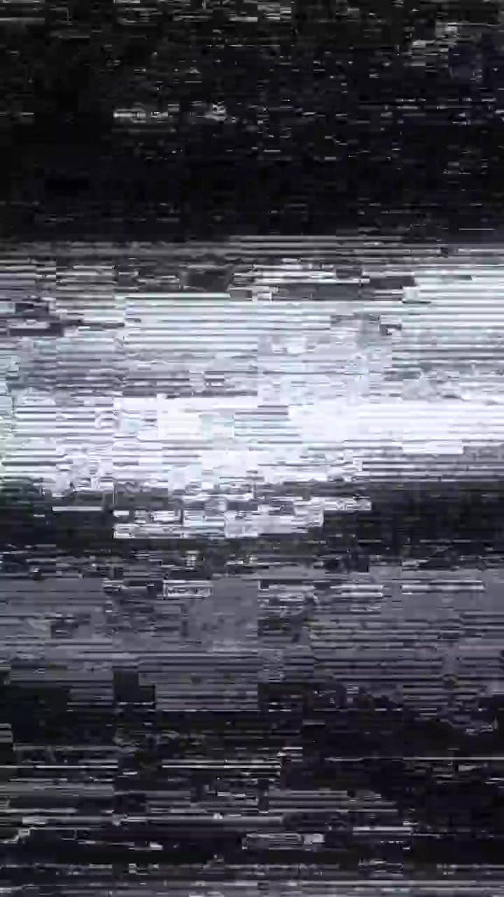 Abstract Digital Glitch and Flickering TV Static Effect
