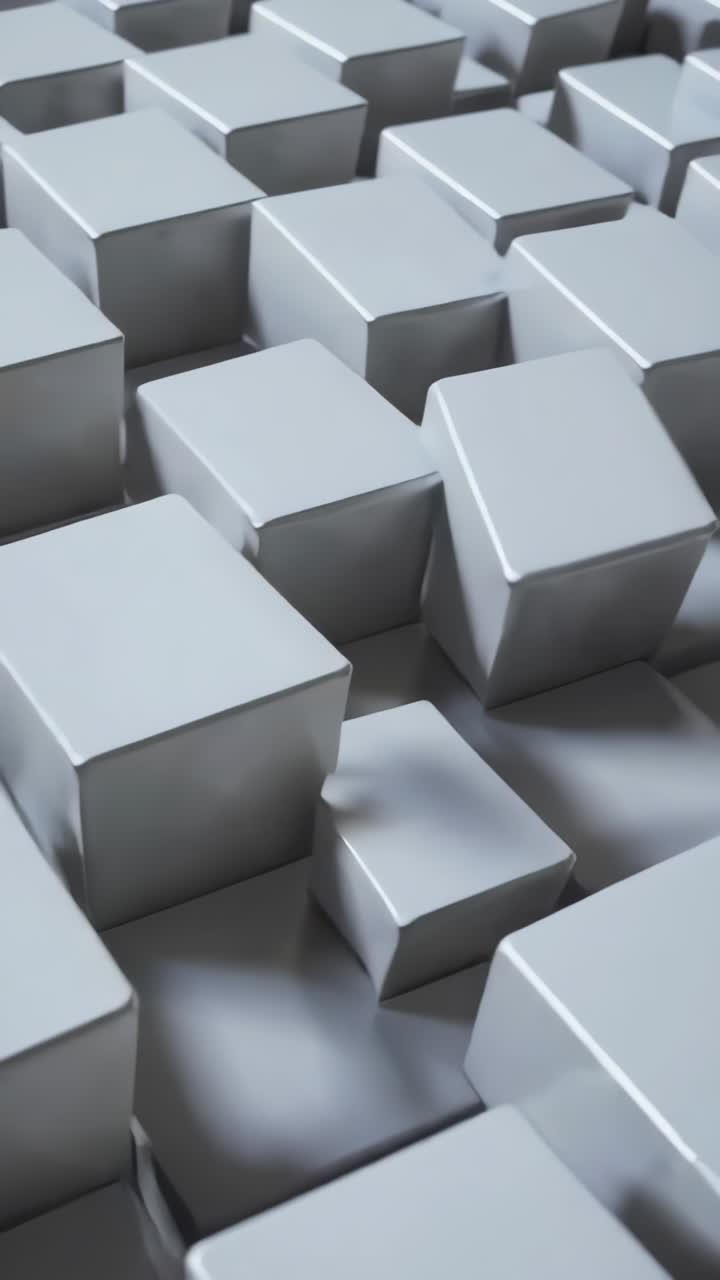 Abstract Geometric Pattern of Gray Cubes