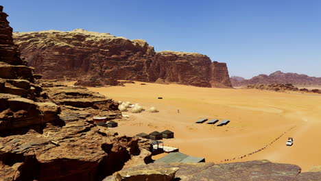 desert campsite in wadi rum, jordan