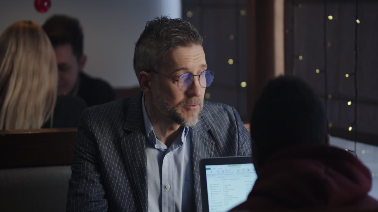 reunión de negocios en una cafetería