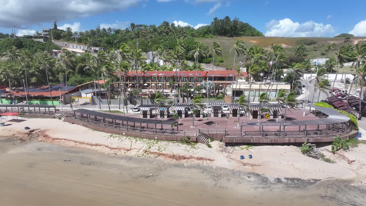 Spiaggia di Lagoinha a Paraipaba, Cearà, Brasile. Panorama della spiaggia. Paesaggio naturale. Vacanza estiva. Spiaggia di Lagoinha a Paraipaba, Cearà, Brasile. Scenario tropicale