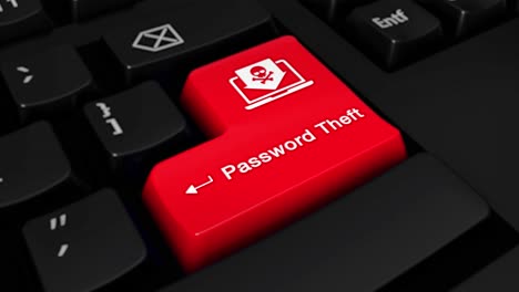 Password Theft Warning on Computer Keyboard