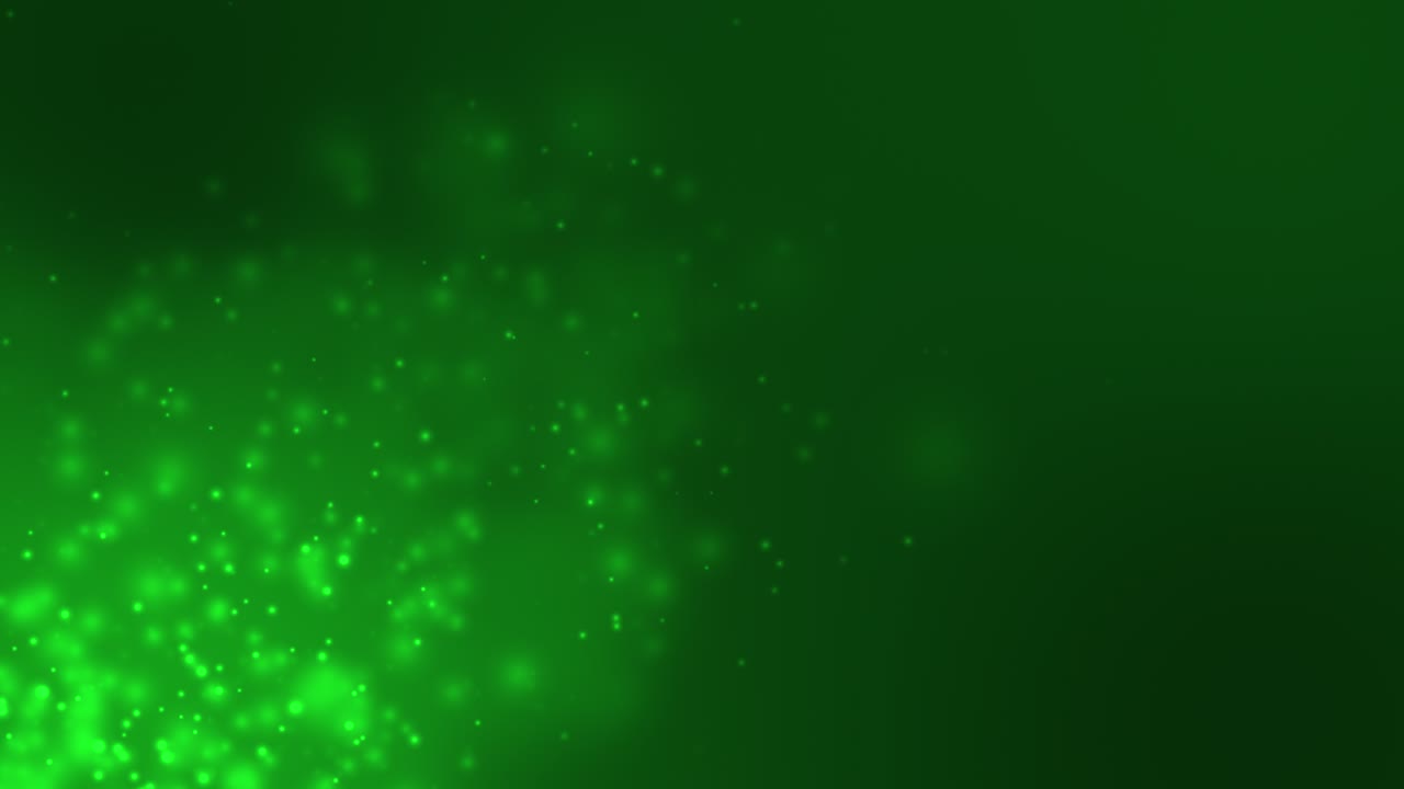 4k Abstrakt af lys og funklende bokeh-baggrund - Blød baggrund (loopbar) - Glødende partikelbaggrund - Loop med bevægende partikler - Bevægelig baggrund - Looper problemfrit - Grøn farve