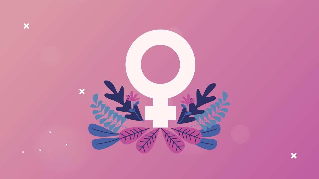 símbolo de género femenino en la decoración floral