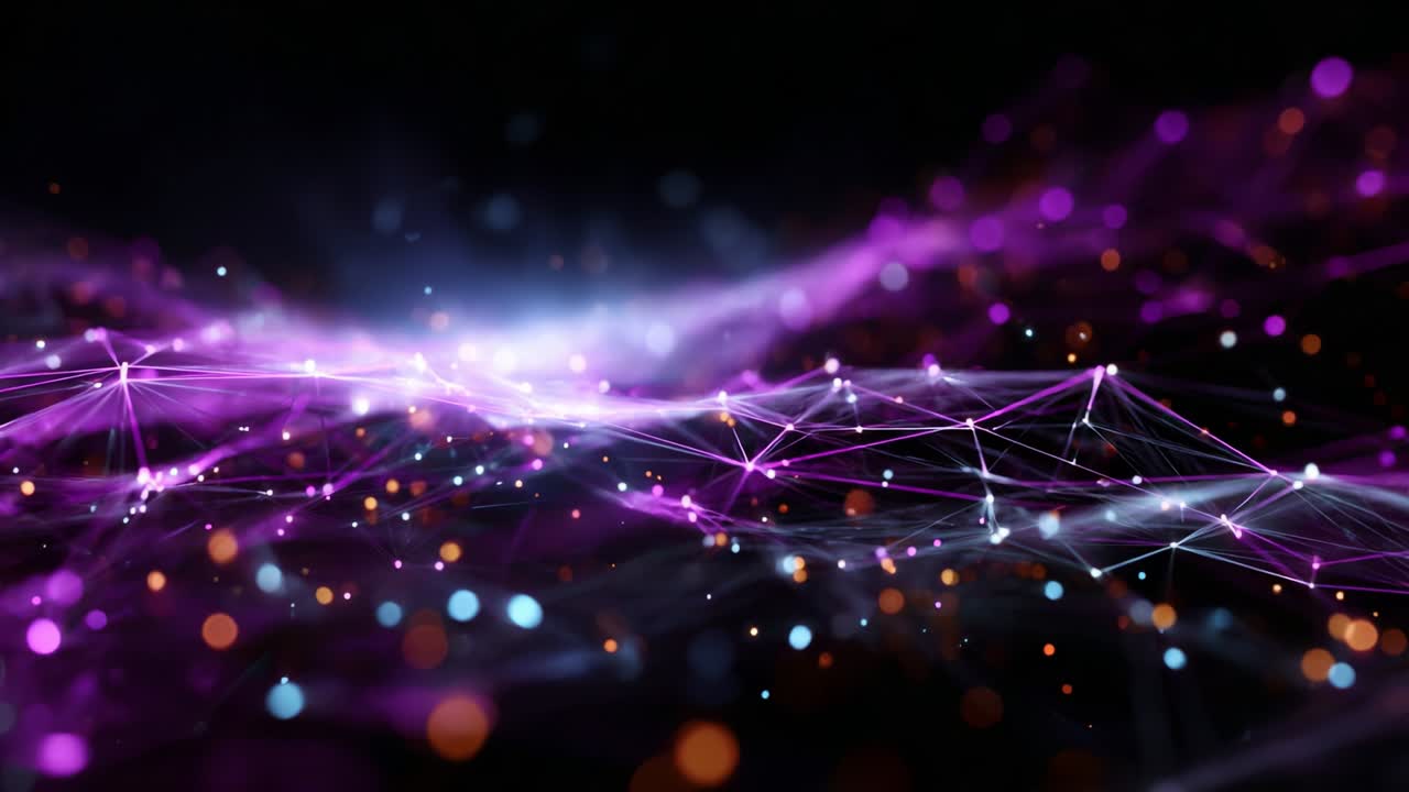 visualización abstracta de la conexión de red