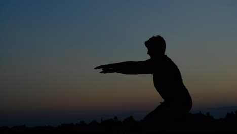 squat movement silhouette