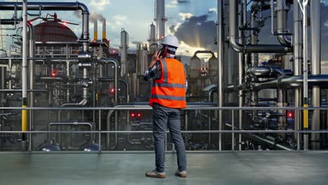 engineer at an industrial plant