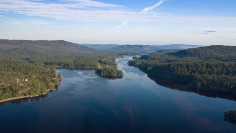 flight above the otra river in the early morning