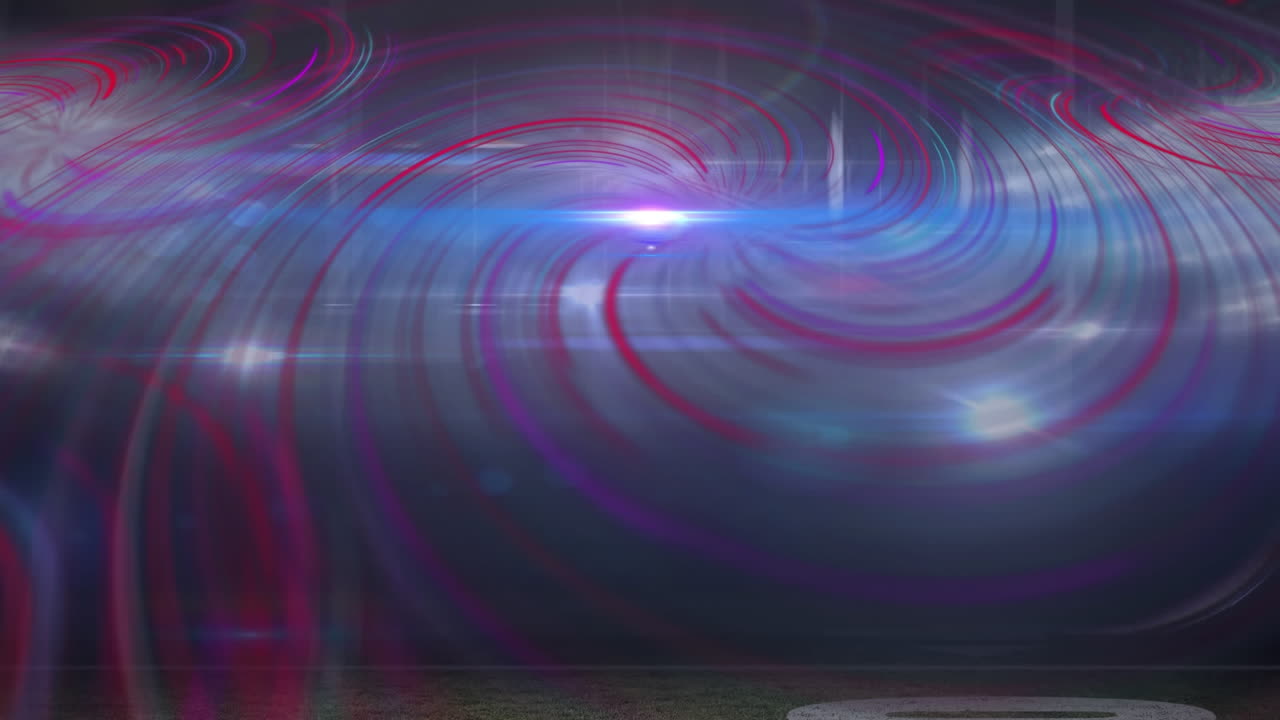 animación de rastros de luz y puntos sobre fondo negro