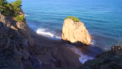 Cala-Moreta-costa-brava-girona-Beach-rock-paradise-rosas-begur-mediterranean-aerial