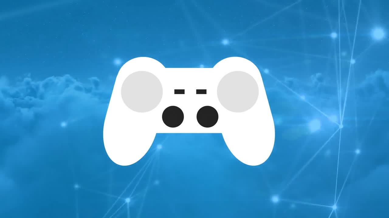 controlador de videojuegos con líneas y puntos