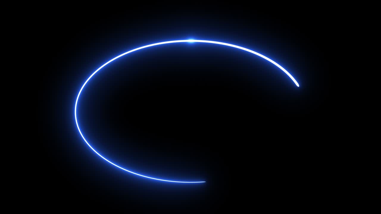 la animación ovalada en neón.