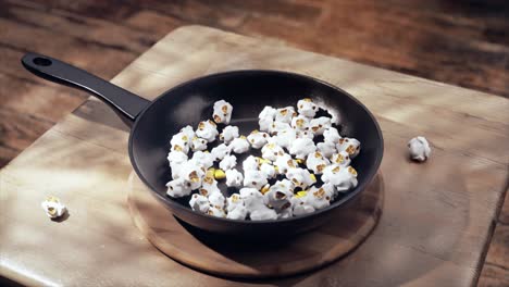 popcorn in a pan