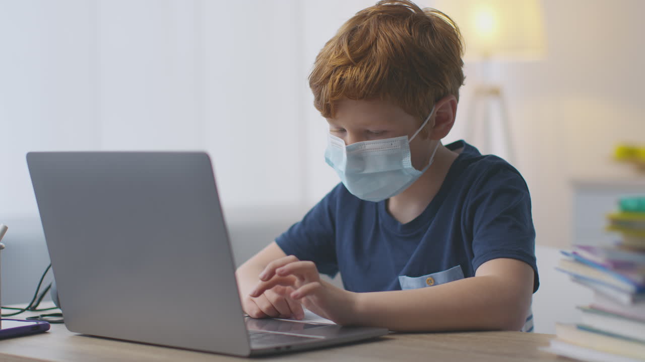 Child learning online during a pandemic