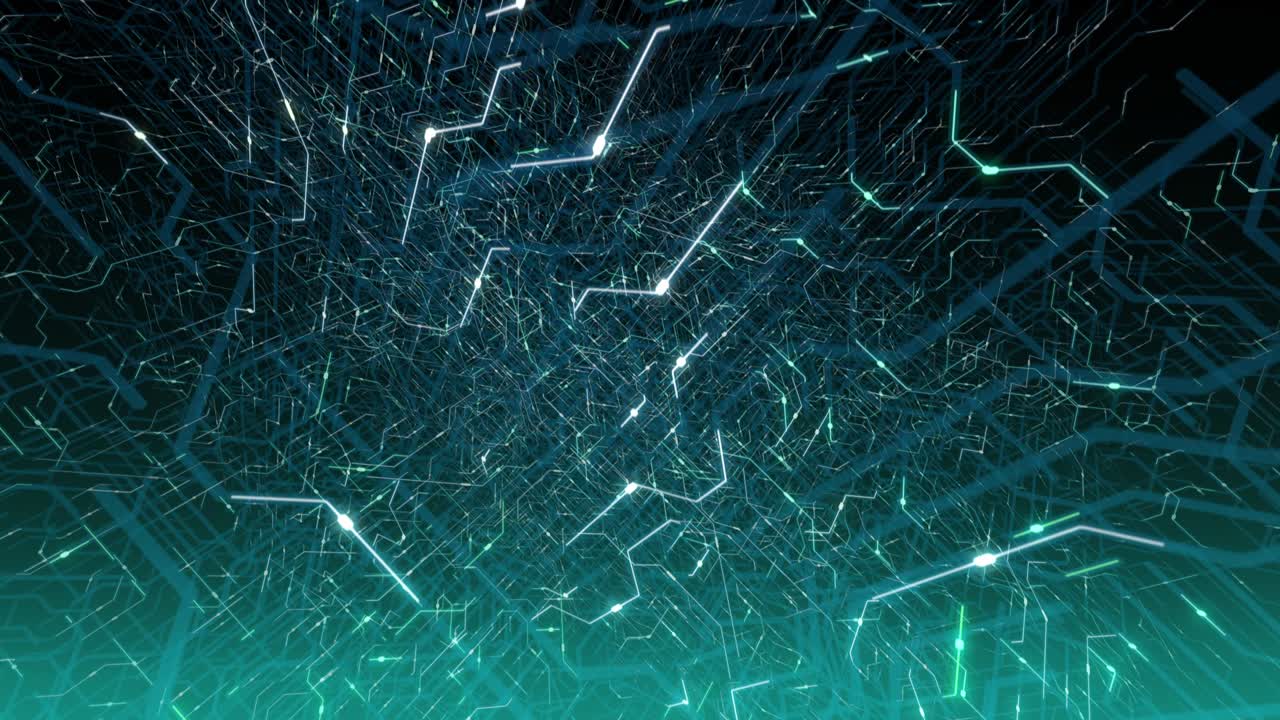 bucle sin costuras de 4 k de placa de circuitos impresos (pcb) en movimiento