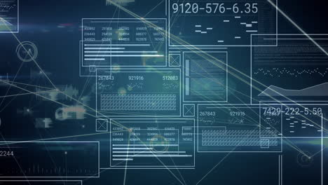 animation of network of connections over data processing