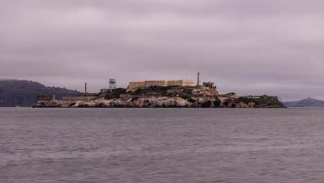 famous landmark alcatraz island in the san francisco bay seen from san francisco