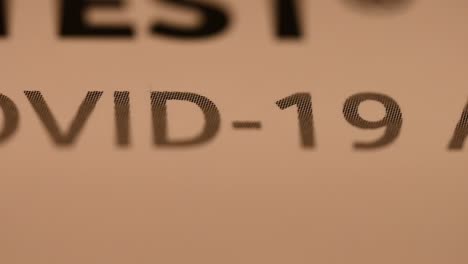 macro shot of covid-19 antigen test box