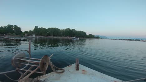 point of view from inside of a sailing fishing boat