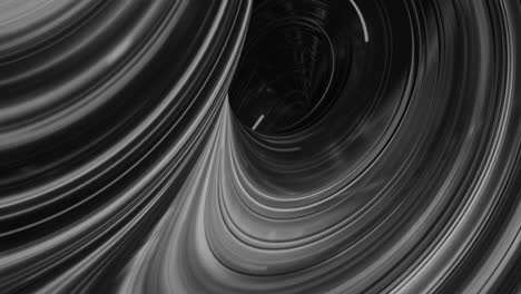 abstract black and white swirl tunnel