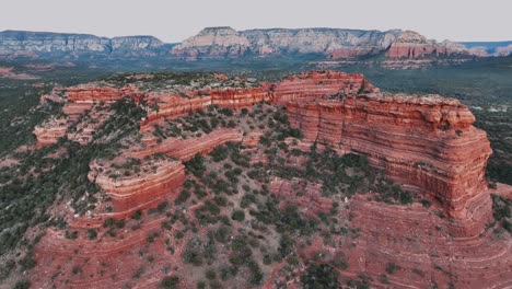 aerial view of red-rock buttes in sedona, arizona, usa